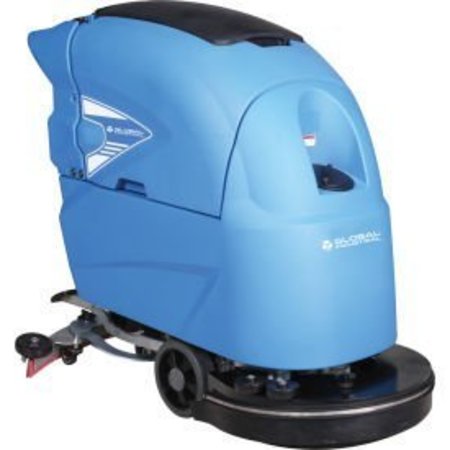 Global Equipment Auto Walk-Behind Floor Scrubber, 20" Cleaning Path 20' T55/50 B